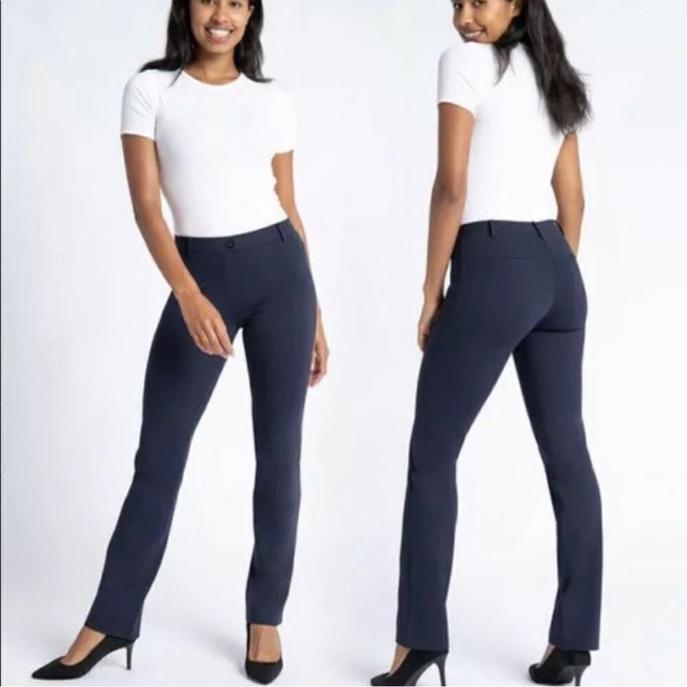 Betabrand Straight Leg Yoga Dress Pants